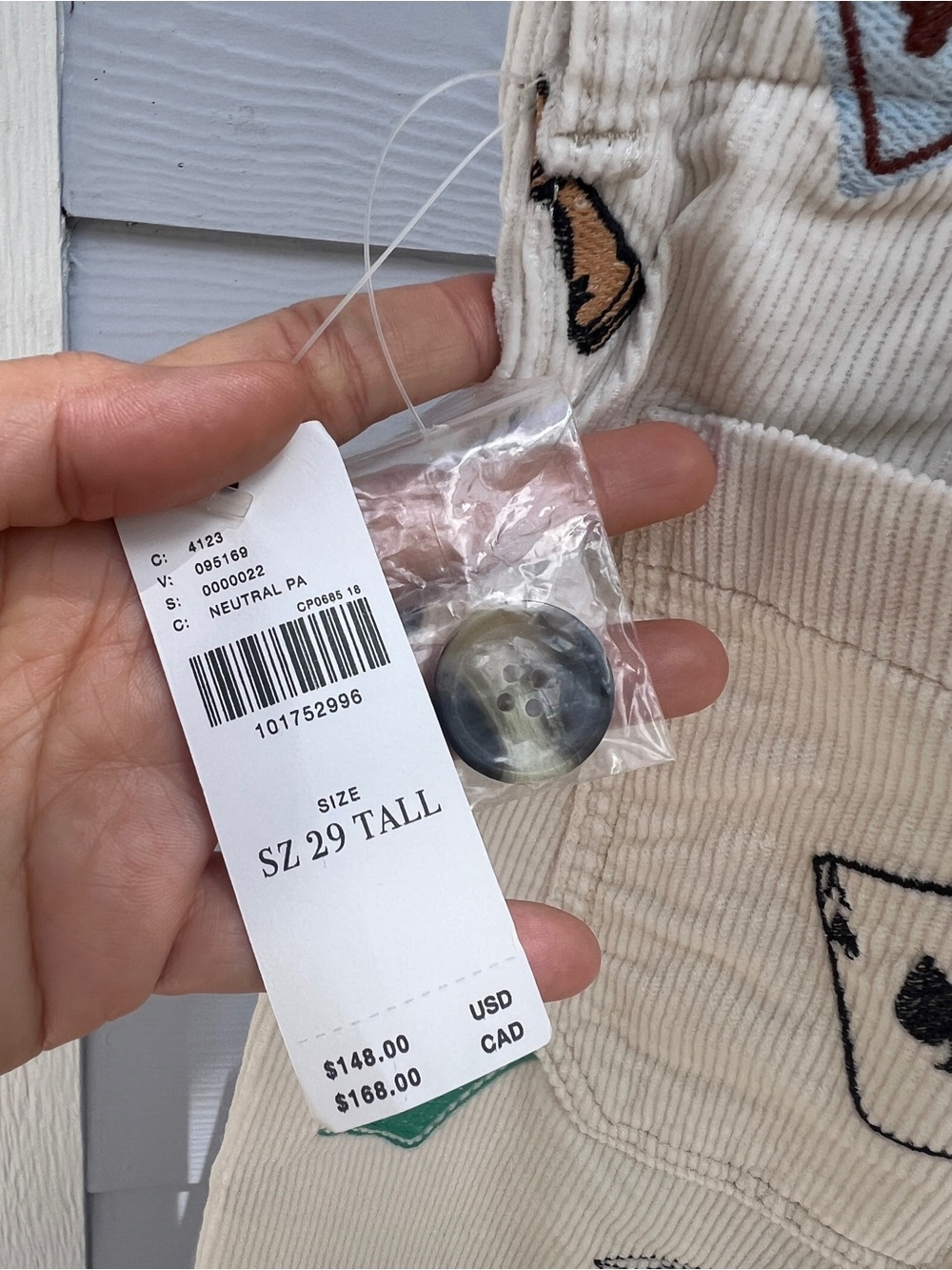 Anthropologie Maeve Cream Pants 29 Tall - Picture 3 of 10